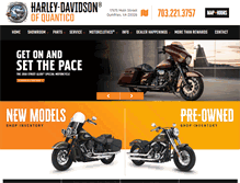 Tablet Screenshot of harleydavidsonofquantico.com